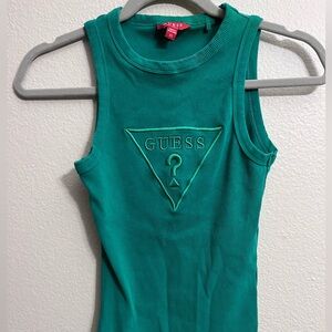 GUESS Green Ribbed Bodysuit